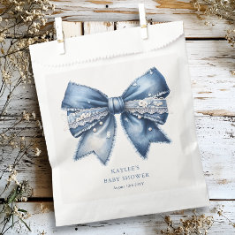 Bolsa De Papel Blue Jean Bow Baby Shower