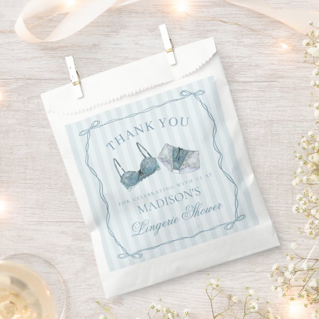 Bolsa De Papel Blue Lingerie Shower Bachelorette Party Dessert (Cortado)