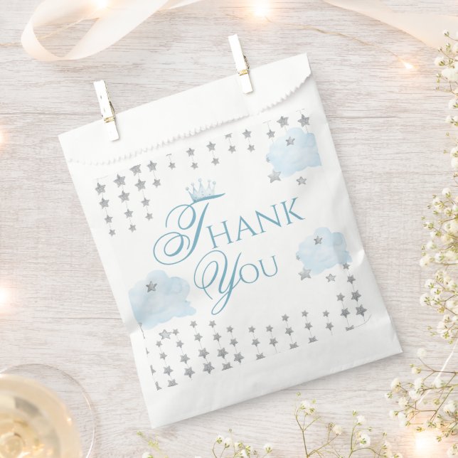 Bolsa De Papel Blue Little Prince Thank You Favor Bag (Cortado)