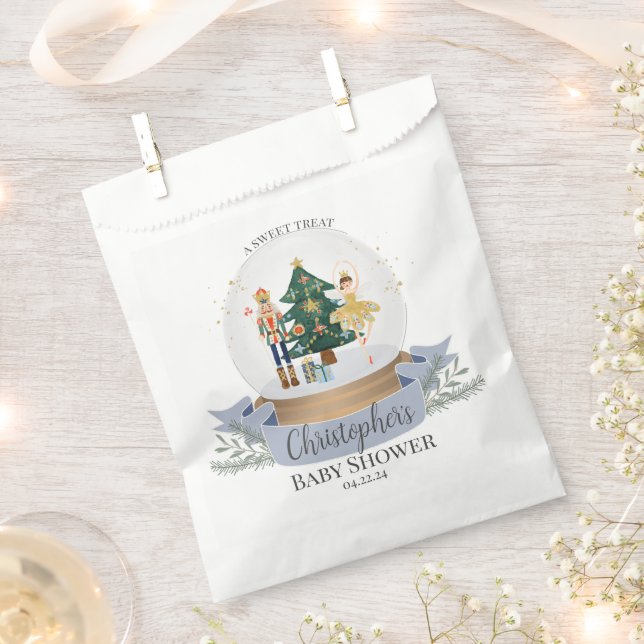Bolsa De Papel Blue Nutcracker Baby Shower favorece el tratamient (Cortado)