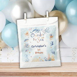 Bolsa De Papel Blue Oneder the sea boys 1st birthday
