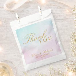 Bolsa De Papel Blue Pink Ombre Gender Reveal Baby Shower Thank