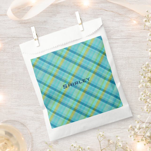 Bolsa De Papel Blue Plaid by Shirley Taylor (Cortado)
