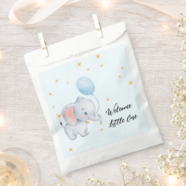 Bolsa De Papel Blue Playful Elephants Baby Shower