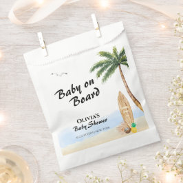 Bolsa De Papel Blue Sky Baby On Board Beach Surf Baby Shower