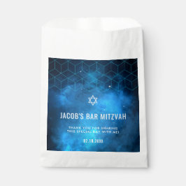 Bolsa De Papel Blue Space Galaxy Bar Mitzvah