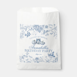 Bolsa De Papel Blue Toile Pumpkin Fall Birthday Party Dessert