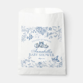 Bolsa De Papel Blue Toile Pumpkin French Fall Baby Shower Dessert