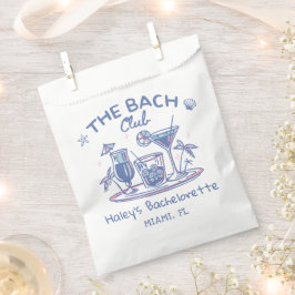 Bolsa De Papel Blue Whimsical Beach Coctail Bachelorette Party
