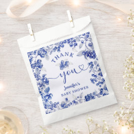Bolsa De Papel Blueberry Baby Shower Blue Toile De Jouy