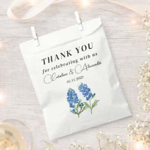 Bolsa De Papel Bluebonnets Boda de Moda Moderna Floral de Texas
