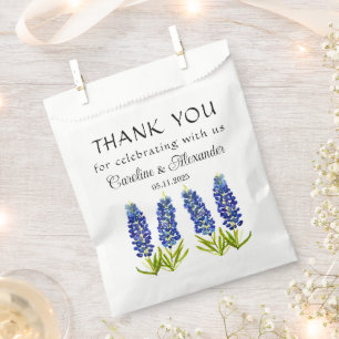 Bolsa De Papel Bluebonnets Boda de Moda Moderna Floral de Texas