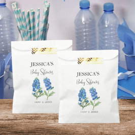 Bolsa De Papel Bluebonnets Flowers Texas Baby Shower Chica