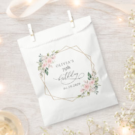 Bolsa De Papel Blush Flowers, Pink Flowers, Boho, Birthday