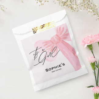 Bolsa De Papel Blush Rosa Acuarela Moderna Es Una Niña