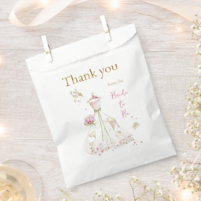 Bolsa De Papel Blushing Bride in Bloom Bride to Be (Cortado)