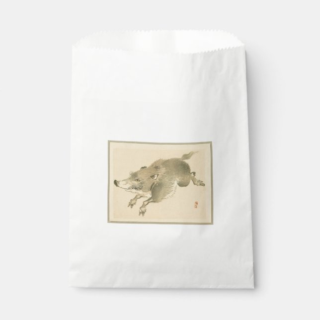 Bolsa De Papel Boar salvaje (arte japonés) (de Kono Bairei) (Anverso)