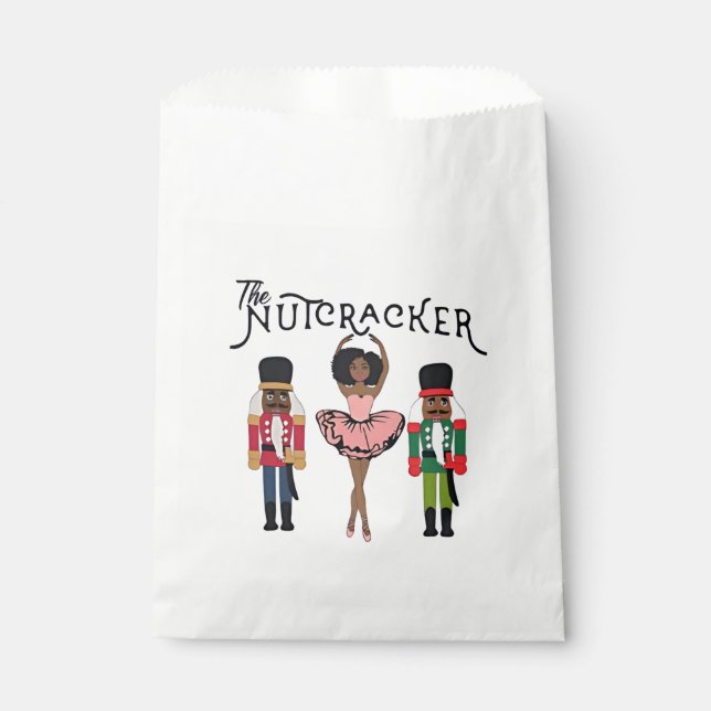 Bolsa De Papel Boca Raton Cascanueces Negro Divertido Navidad  (Anverso)