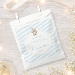 Bolsa De Papel Bocadillo azul de oso de peluche bebé ducha gracia