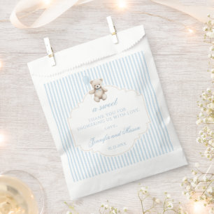 Bolsa De Papel Bocadillo azul de oso de peluche bebé ducha gracia