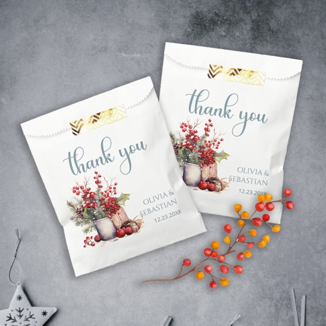 Bolsa De Papel Boda acogedor de ramo de berry de invierno Rowan (Subido por el creador)