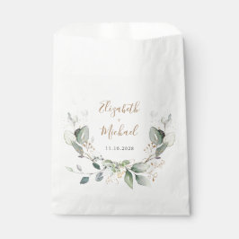 Bolsa De Papel Boda acuarela con vegetación