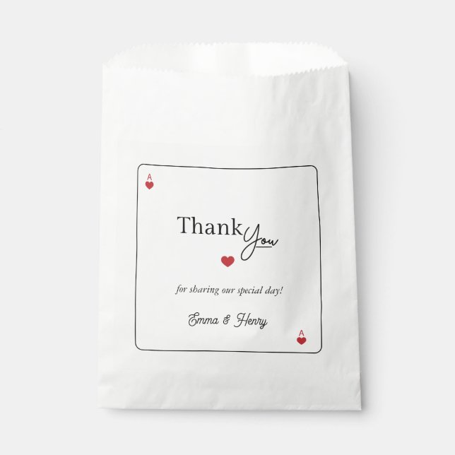 Bolsa De Papel Boda Afortunado en el Amor  (Anverso)