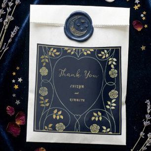 Bolsa De Papel Boda Art Nouveau Vintage Marina Etérea