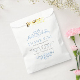Bolsa De Papel Boda azul de analgésicos de arte hoja
