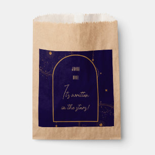 Bolsa De Papel Boda azul y oro de la Marina Celestial Nocturna Sk