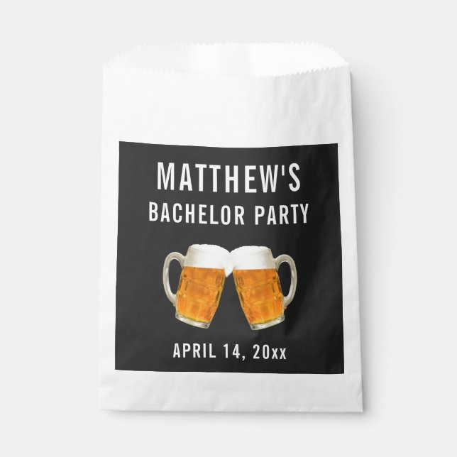 Bolsa De Papel Boda Bachelor Favor Beer Cheers (Anverso)