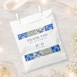 Bolsa De Papel Boda baldosa moderna de verano mediterráneo