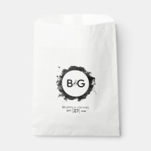 Boda blanco negro simple