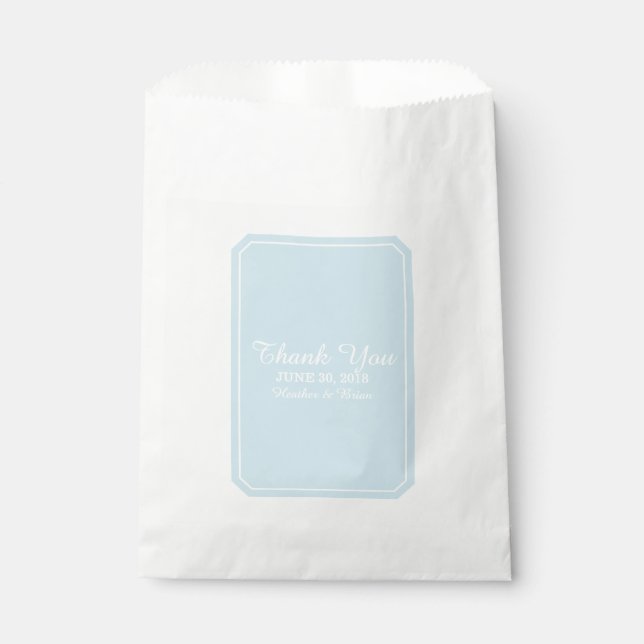 Bolsa De Papel Boda Blue Simply Elegant (Anverso)