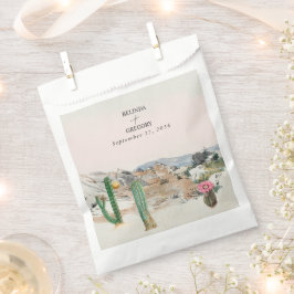 Bolsa De Papel Boda Boho Cactus Desierto Acuarela