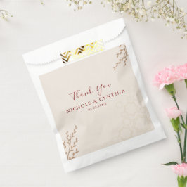Bolsa De Papel Boda Boho Moderno de Terracota Naranja Quemada