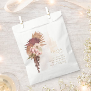 Bolsa De Papel Boda Boho Oasis Floral Gracias ID959