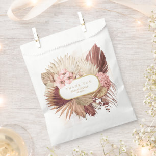 Bolsa De Papel Boda Boho Oasis Floral Gracias V2 ID959