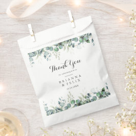Bolsa De Papel Boda Botánica Rústica Eucalipto Verde