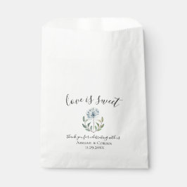 Bolsa De Papel Boda Botánico Azul Dusty
