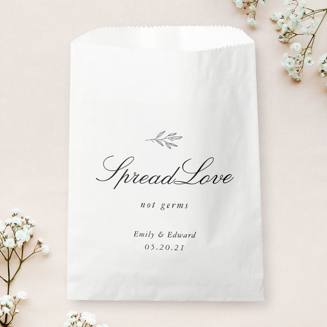 Bolsa De Papel Boda botánico moderno ducha de novia máscara facia (Subido por el creador)