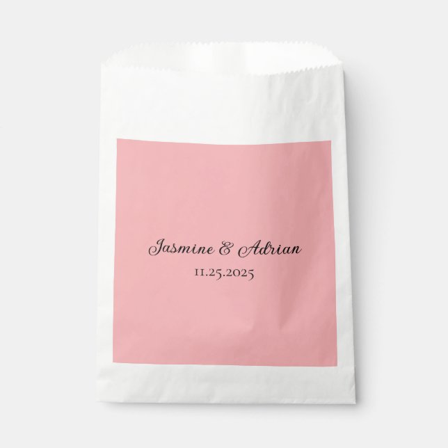 Bolsa De Papel Boda Burbuja de Goma Rosada (Anverso)