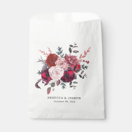 Bolsa De Papel Boda Burgundy Bloom 