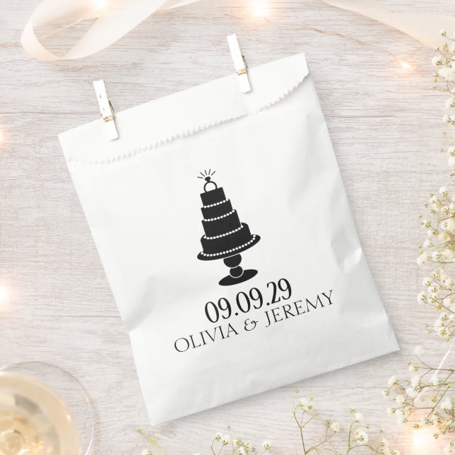 Bolsa De Papel Boda Cake (Cortado)