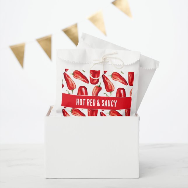 Bolsa De Papel Boda Caliente Roja y Picante (Fiesta)