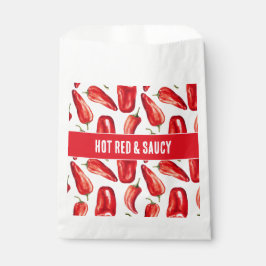 Bolsa De Papel Boda Caliente Roja y Picante
