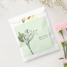 Bolsa De Papel Boda Calla Lilies Blanco Moderno