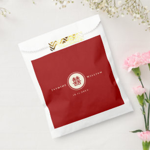 Bolsa De Papel Boda chino clásico de doble felicidad