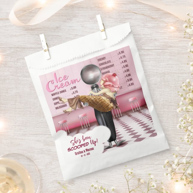 Bolsa De Papel Boda con helado servido (Cortado)