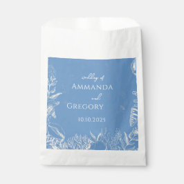 Bolsa De Papel Boda con temática de Blue Toile Ocean